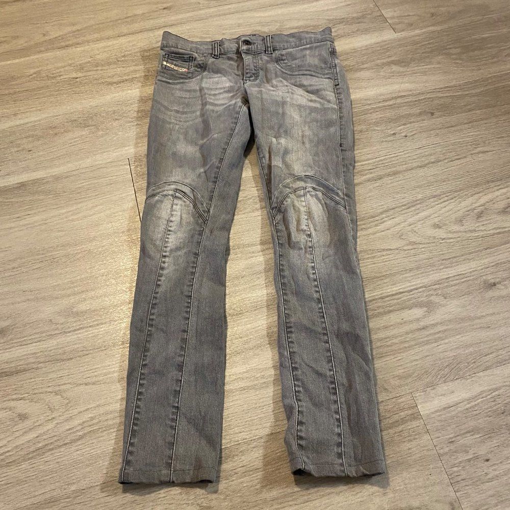 Bi Bi light grey faded stretch legging jeans size 26